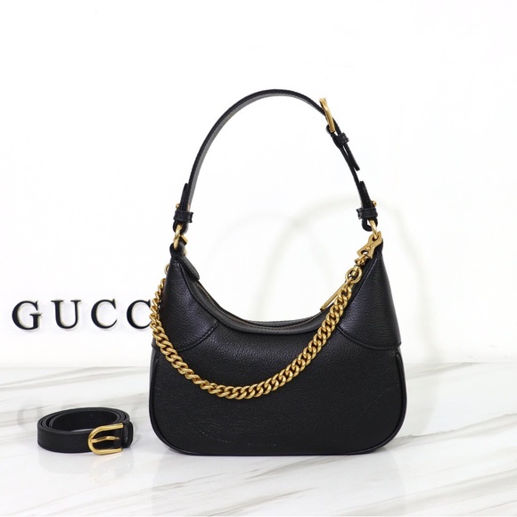 Gucci Black Shoulder Bag with Gold Accents - Picture 3 of 9
